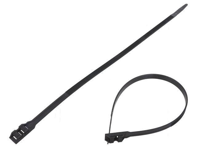 Cable tie; double lock; L: 360mm; W: 9mm; polyamide; 540N; black Cable tie; double lock; L: 360mm; W: 9mm; polyamide; 540N; black